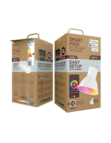 Ampoule à Puce Muvit iO Pack 3 5,5 W GU10 400 lm Wi-Fi LED 2700 K 6500 K