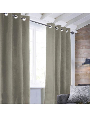 Rideau sueden 100% Polyester Taupe...