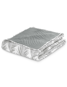 Couvre-lit TROPICAL BONAIRE couleur gris imprimé style moderne 200x220 ameliahome 2