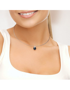 PERLINEA- Collier Perles de Culture- Diamètre 9-10 mm Black Tahiti- Bijou Femme 2