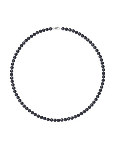PERLINEA- Collier Perles de Culture Ronde 5-6 mm Black Tahiti- Bijou Femme