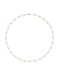 PERLINEA- Collier Perles de Culture Ronde 5-6 mmMulticolor- Bijou Femme