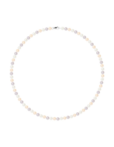 PERLINEA- Collier Perles de Culture Ronde 5-6 mmMulticolor- Bijou Femme