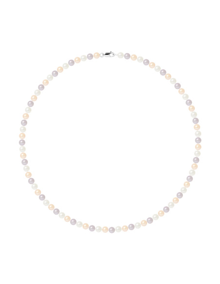 PERLINEA- Collier Perles de Culture Ronde 5-6 mmMulticolor- Bijou Femme