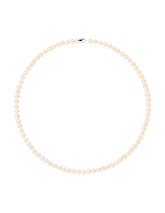 PERLINEA- Collier Perles de Culture Ronde 5-6 mm Rose- Bijou Femme