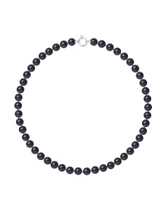 PERLINEA- Collier Perles de Culture- Diamètre 8-9 mm Black Tahiti- Bijou Femme