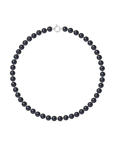 PERLINEA- Collier Perles de Culture- Diamètre 8-9 mm Black Tahiti- Bijou Femme