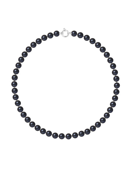 PERLINEA- Collier Perles de Culture- Diamètre 8-9 mm Black Tahiti- Bijou Femme