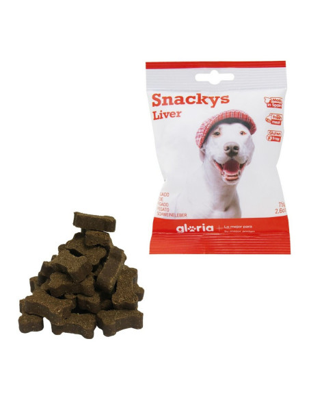 Snack pour chiens Gloria Display Snackys Foie (30 x 75 g)