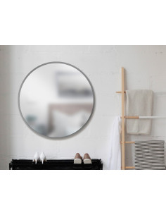 Miroir rond HUB couleur gris umbra 2