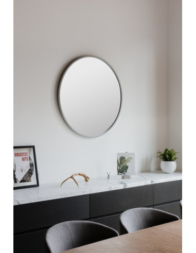 Miroir rond HUB couleur gris umbra
