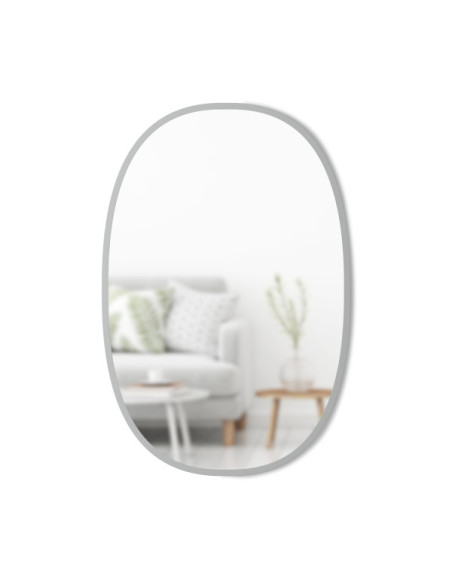 Miroir ovale HUB couleur gris umbra