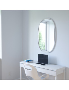 Miroir ovale HUB couleur gris umbra 2