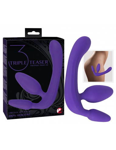 Gode triple Teaser 100% silicone