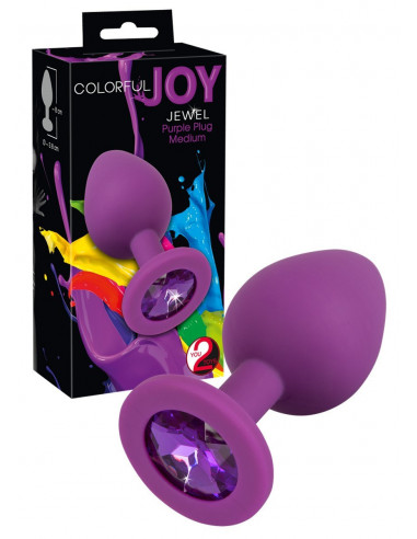 Plug Colorful Joy en silicone pourpre