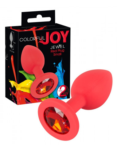 Plug Colorful Joy en silicone rouge