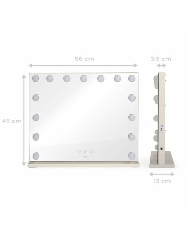 Miroir Grossissant Livoo DOS207 Blanc Miroir