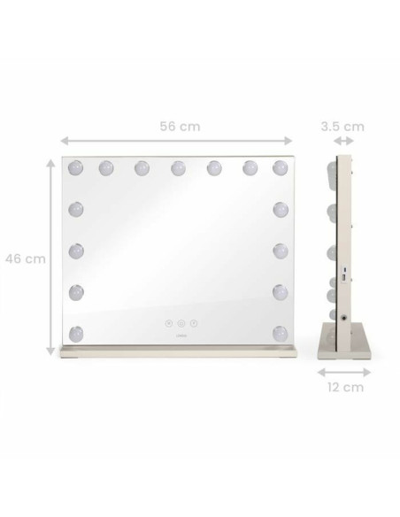 Miroir Grossissant Livoo DOS207 Blanc Miroir