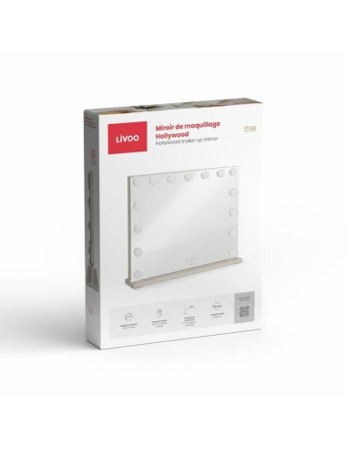 Miroir Grossissant Livoo DOS207 Blanc Miroir