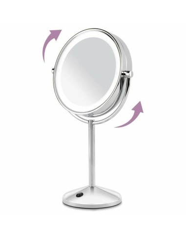 Miroir Grossissant avec LED Babyliss 9436E Acier Acier inoxydable Double face