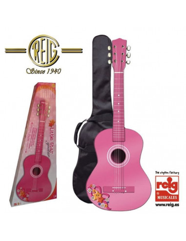 REIG Guitare espagnole Boîte 75 cm Rose