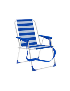 Chaise Pliante Marbueno Rayures Bleu Blanc 53 x 78 x 56 cm