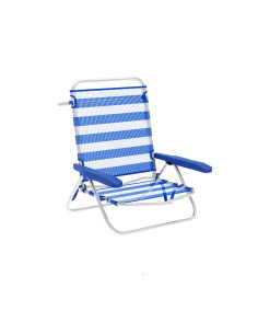 Chaise Pliante Marbueno Rayures Bleu Blanc 63 x 78 x 76 cm