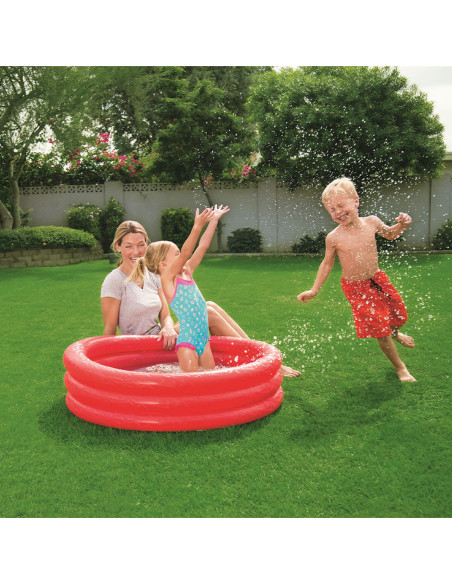 Bestway Piscine Gonflable Enfant 3 Anneaux Eco Couleur Assortie 102x25 cm 2 Ans Jardin 51024