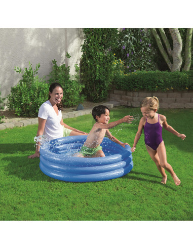 Bestway Piscine Gonflable Enfant 3 Anneaux Eco Couleur Assortie 102x25 cm 2 Ans Jardin 51024
