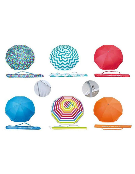 Parasol Oxford Protection contre les UV Ø 180 cm 8 Tiges Aluminium