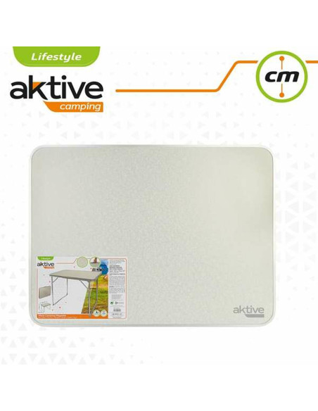 Table Piable Aktive Blanc Acier Bois MDF 80 x 60 x 70 cm