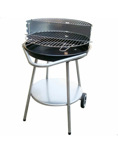 Roues de barbecue au charbon de bois Aktive 51 x 51 x 82 cm Noir