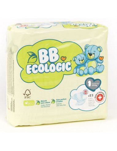 BEBE ECOLOGIC Couches taille 1 27...