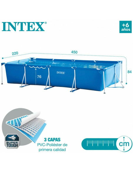 Piscine Démontable Intex Frame 7127 L Rectangulaire 450 X 220 X 84 CM