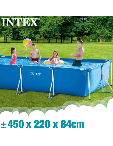 Piscine Démontable Intex Frame 7127 L Rectangulaire 450 X 220 X 84 CM