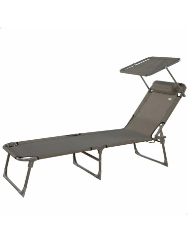 Chaise longue Colorbaby Pliable Parasol Gris 193 x 53 x 30 cm