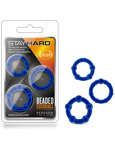 Pack 3 Anneaux Stay Hard Beaded