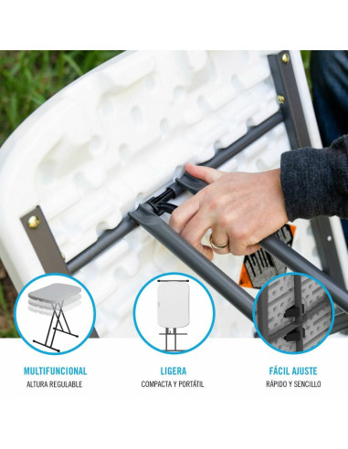 Table Piable Lifetime 66 x 71 x 46 cm Blanc Acier HDPE