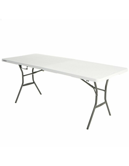Table Piable Lifetime Blanc Rectangulaire Acier Plastique 185 x 76 x 74 cm