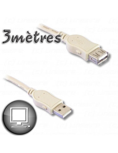 Câble Rallonge USB 2.0 A mâle / A...