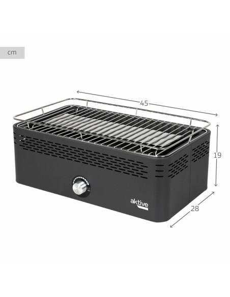 Barbecue Charbon de Bois sans Fumée Portable Aktive 45 x 19 x 28 cm