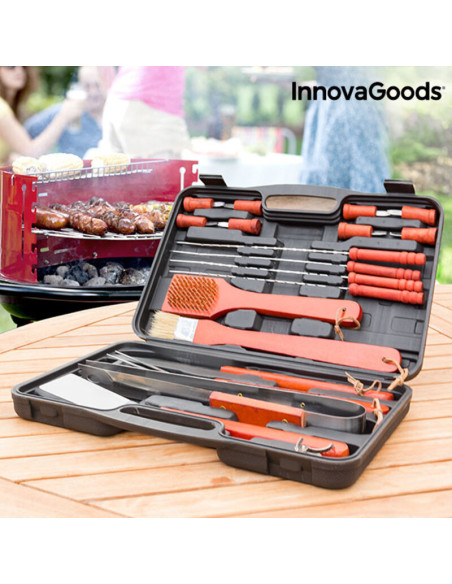 Malette Barbecue Barbecase InnovaGoods 18 Pièces
