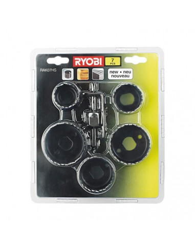 RYOBI Blister 7 pieces scies cloches...