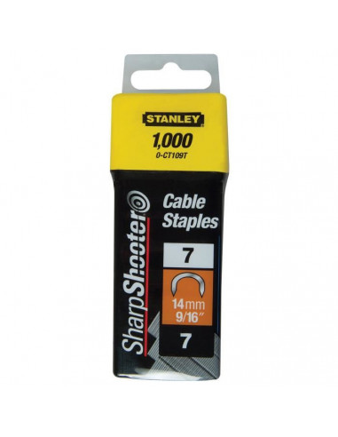STANLEY 1000 agrafes cavaliers 14mm...