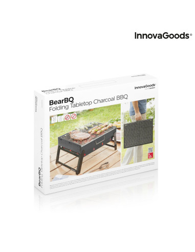 Barbecue Pliable Portatif à Charbon BearBQ InnovaGoods