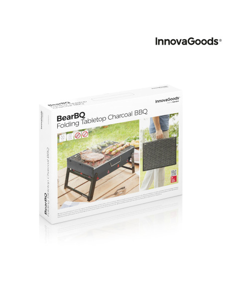 Barbecue Pliable Portatif à Charbon BearBQ InnovaGoods