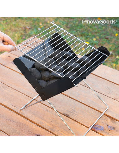 Mini-barbecue Pliable Portable pour Charbon Foldecue InnovaGoods