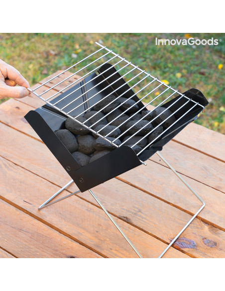 Mini-barbecue Pliable Portable pour Charbon Foldecue InnovaGoods