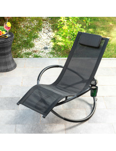 Chaise Longue Pliante à Bascule Orbitale Rockorb InnovaGoods 2