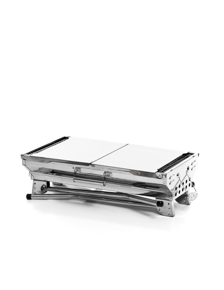 Barbecue au Charbon de Bois Pliable en Acier Inoxydable ExelQ InnovaGoods
